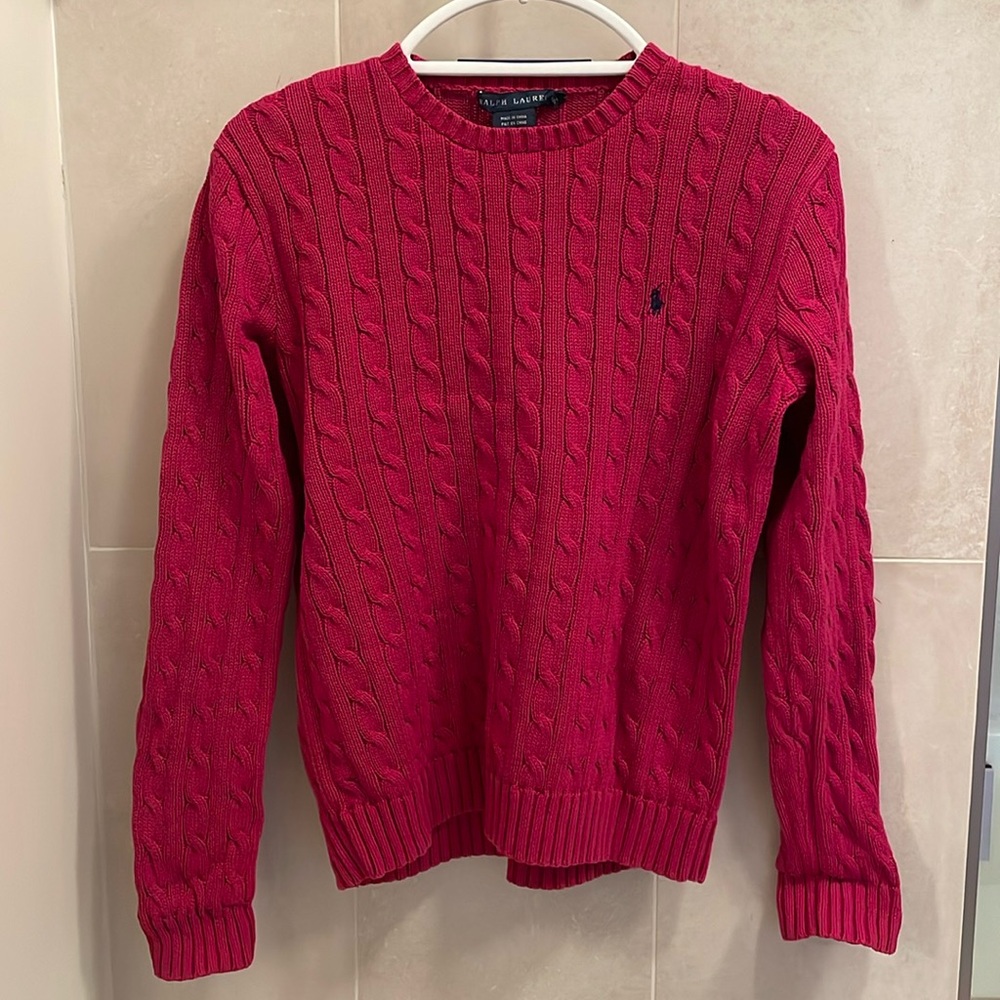 Ralph Lauren Cable-knit Crewneck Sweater, 100% Cotton